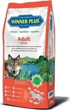 Winner Plus Adult Holistic 12kg Dry Food for Adult Dogs with Chicken and Rice