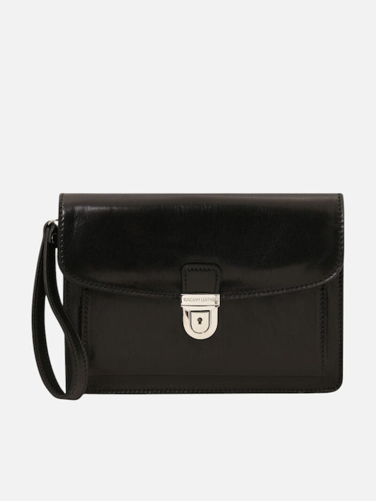 Max Leder Herrentasche Handtasche Schwarz