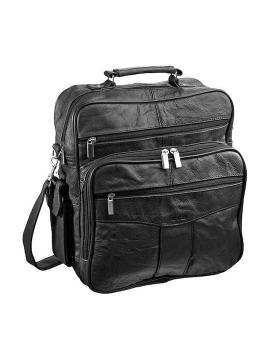 Leder Herren Tasche Schulter / Crossbody Schwarz