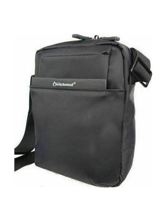 Diplomat PC523 Ανδρική Τσάντα Ώμου / Χιαστί σε Μαύρο χρώμα