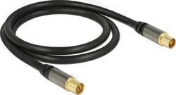 DeLock Καλώδιο Κεραίας Coax male - Coax female Μαύρο 1m (88922) 1τμχ DeLock Καλώδιο Κεραίας Coax male - Coax female Μαύρο 1m (88922) 1τμχ