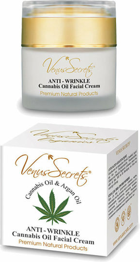 Venus Secrets Anti-Wrinkle Cannabis Oil Αντιγηραντική Κρέμα Προσώπου Ημέρας με Aloe Vera & Κάνναβη 50ml