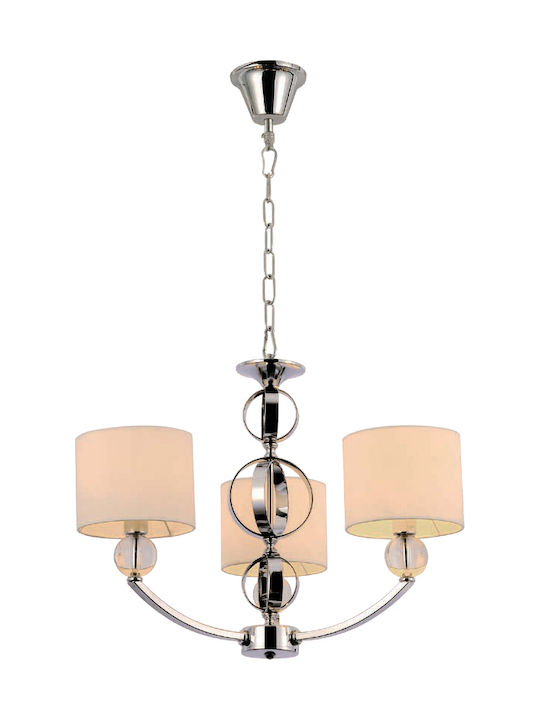 Elmark Maya Chandelier Lampshade 3xE27 Silver 955MAYA3