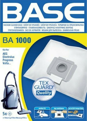 BASE BA1000 Σακούλες Σκούπας 5τμχ Συμβατή με Σκούπα Electrolux / AEG