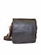 Leather Men's Bag Messenger Brown