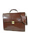 Marta Ponti Arizona Leather Men's Briefcase Brown