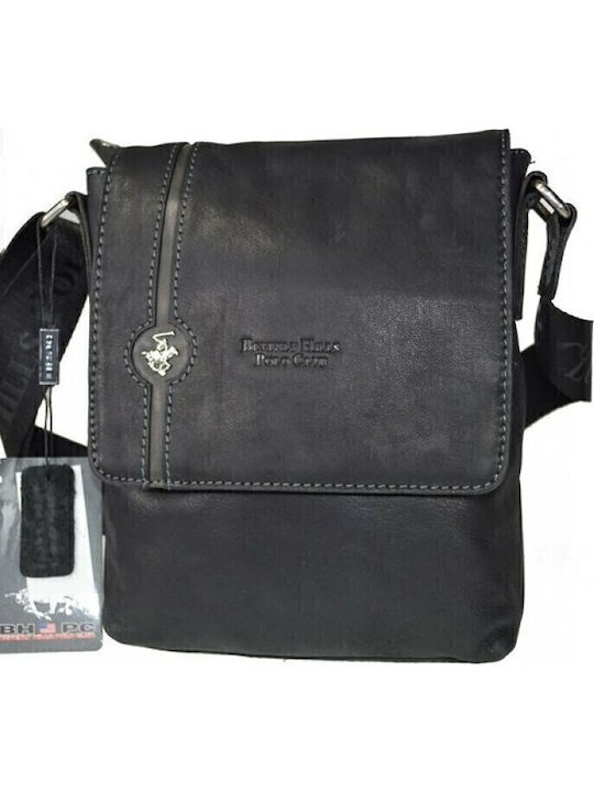 Leather Men's Bag Messenger Black