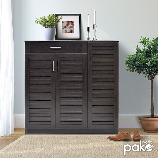 Ξύλινη Παπουτσοθήκη Sante με 11 Ράφια Wenge Μ120xΠ37xΥ123cm
