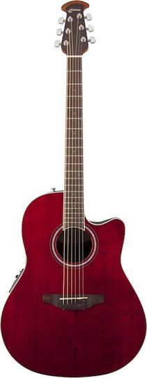 Ovation Semi-Acoustic Guitar Celebrity Standard Mid Depth Cutaway Red