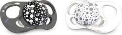 Twistshake Silicone Pacifier Large Black White 6m+ Pacifiers Silicone for 6+ months 2pcs