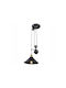 Globo Lighting 15053 Pendant Light Single-Light for Socket E27 Black 15053