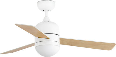 Faro Barcelona Cebu 33606 Ceiling Fan 106cm with Light and Remote Control White