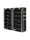 Fabric Shoe Organizer with 12 Shelves Black L118xD30xH120cm