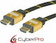 CyberPro HDMI 2.0 Premium High Speed 4K 60Hz HDR Braided Cable HDMI male - HDMI male 3m Μαύρο