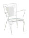 Wrought Iron Chair Metallic Galvanized 64x55x85cm