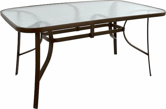 Tisch Stabil Bruno Braun 150x90x72cm