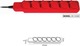 VK Lighting Smart Steckdosenleiste 6 Positionen mit Kabel 1.5m Rot