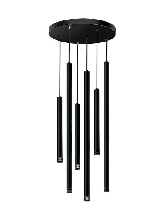 Luma Suspendat Candelabru pentru 6 Becuri G9 Negru