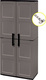 Plastic Two-Door Wardrobe with 3 Shelves 68x37x163cm