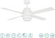 Faro Barcelona Disc 33397 Ceiling Fan 132cm with Light and Remote Control White