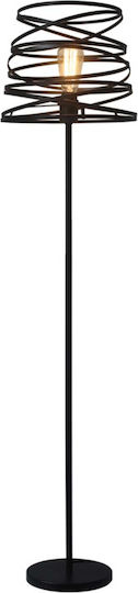 Aca Avantgarde Stehlampe Höhe 170xLänge 40cm mit Lampenbirnensockel E27 Schwarz Matt