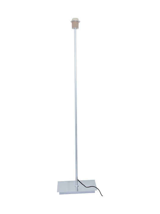 Aca Stehlampe H125xB27cm. mit Fassung für Lampe E27 Silber