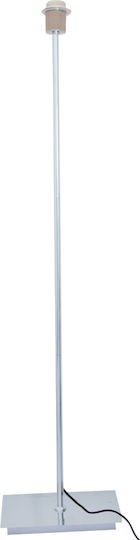 Aca Mix&Match Stehlampe Υ123xΜ27cm mit Lampenbirnensockel E27 Chrom-Matt