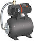 Leo Group AJm75A3 Einstufig Einphasig Wasserdruckpumpe mit Horizontal Behälter 25 Liter 1hp