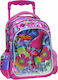 Gim Trolley Trolls Girls School Bag Trolley Kindergarten Multicolored