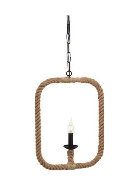 Aca Chandelier with Rope 1xE14 Beige 40cm 563401PRT