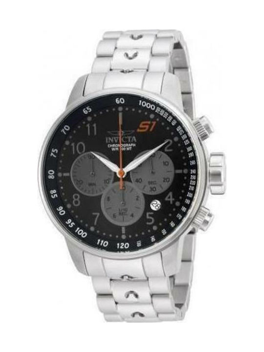 Invicta S1 Rally Watch Battery with Silver Metal Bracelet