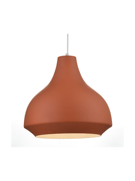 Aca Pendant Light Single-Light Bell for Socket E27 Orange