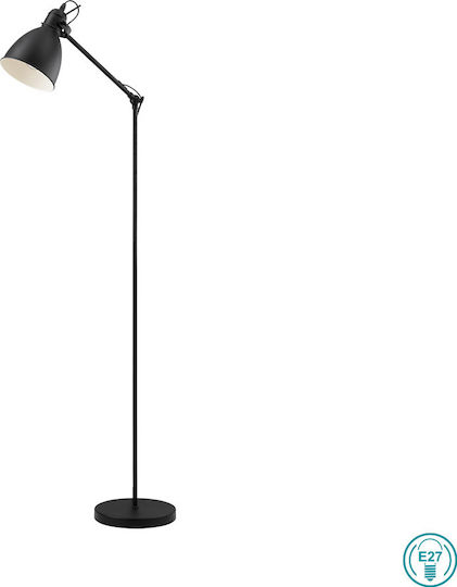Eglo Priddy Vintage Lampadă De Podea Înălțime 137 Cm Negru-Alb
