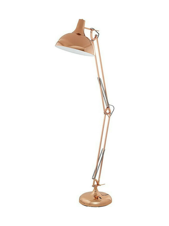 Eglo Borgillio Modern Floor Lamp E27 H190xW34cm Copper