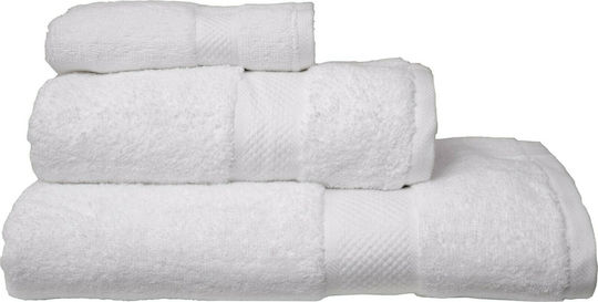 Viopros Bath Towel Set 3pcs Luxor White Weight 600gr/m²
