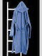 Guy Laroche Daily Hooded Bathrobe Blue