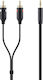 Belkin Καλώδιο Ήχου 3.5mm male - RCA male Μαύρο 2m με Επίχρυσους Ακροδέκτες F3Y116bt2M