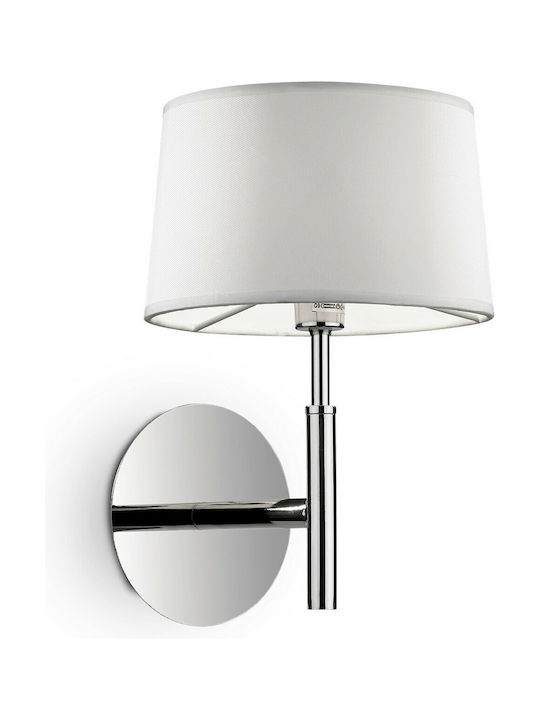 Ideal Lux Hilton AP1 Lamp Wall Silver 22x22x18cm