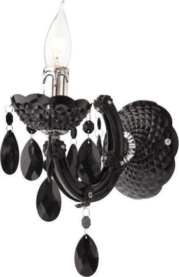 Aca Pegasus Vintage Lamp Wall with Socket E14 Black 18cm