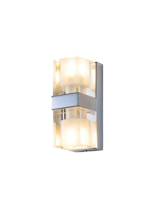 Aca Modern Wall Lamp with Socket G9 Silver