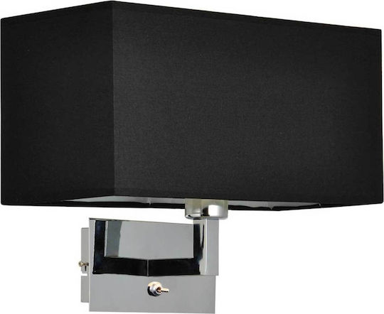 Aca Titchiano Classic Lamp Wall with Socket E27 and Switch Black