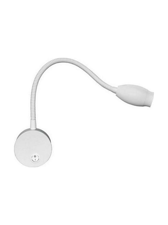 Aca Modern Wall Lamp with Integrated LED and Natural White Light White Width 6cm