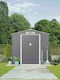 Metallische Gartenhaus Galvanisiert Polis Graue mit Lüftungsschlitzen M2.01xP1.21xH1.9m