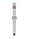 Swatch Watch with Blue Rubber Strap SUOW143