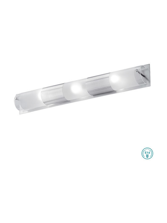 Viokef Castra Μοντέρνο Φωτιστικό Τοίχου με Ντουί E14 σε Λευκό Χρώμα Πλάτους 58cm