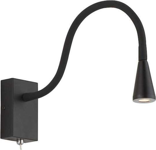 Viokef Koko Φωτιστικό Τοίχου LED Μαύρο 6x6x6εκ.