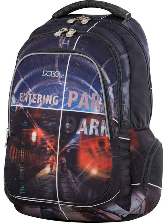 Polo Entering Park Dark Schulranzen Rucksack Junior High-High School in Schwarz Farbe 25Es