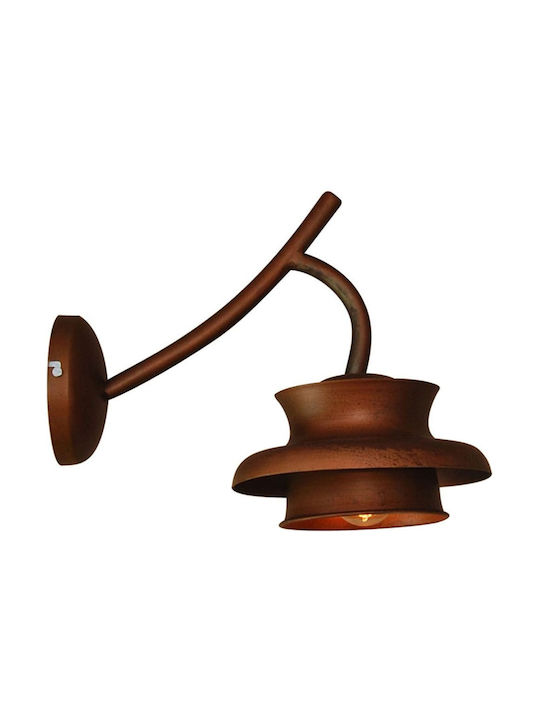 Home Lighting Isamu Vintage Wall Lamp with Socket E27 Brown