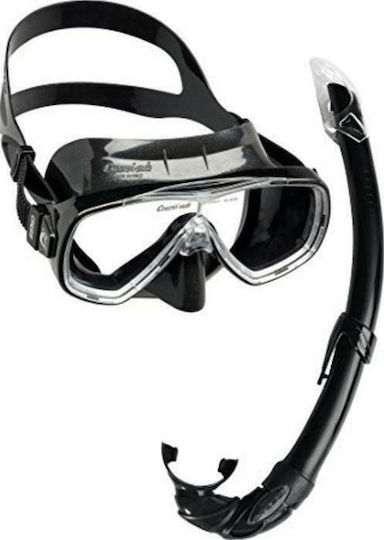 CressiSub Onda + Mexico Combo Diving Mask Silicone with Snorkel Black