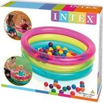 Intex 3-ring Baby Ball Παιδική Πισίνα Φουσκωτή 86x86x25εκ.